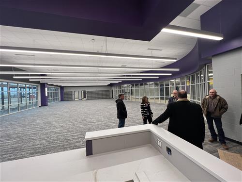 wide angle shot of media center